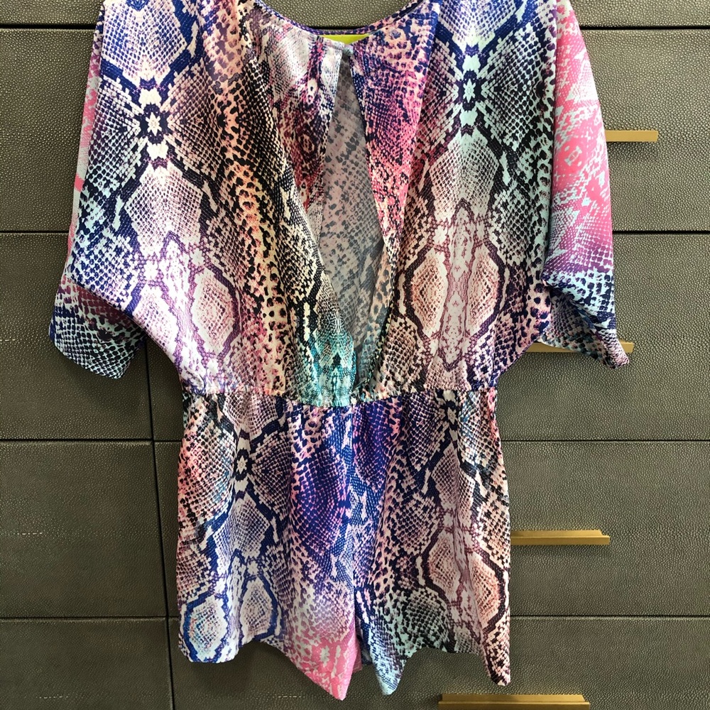 Marciano Snake Print Romper